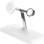 TARGUS HyperJuice Next Qi2 4-in-1 Magnetische Ladestation wei&szlig;/silber
