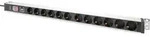 DIGITUS 1HE Aluminium PDU,Schrankmontage,12x Schutzkontakt 16A, 230VAC,