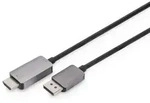 DIGITUS 8K@60Hz. DP to HDMI Adapterkabel Aluminiumgeh&auml;use, schwarz, 1,8m