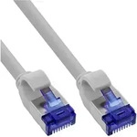 INLINE Patchkabel Slim, Cat,6A, S/FTP, TPE (LSZH) flexibel, PoE, grau, 25m