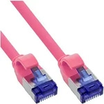 INLINE Patchkabel Slim, Cat,6A, S/FTP, TPE (LSZH) flexibel, PoE, magenta, 25m