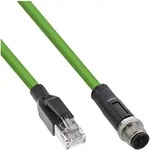 INLINE Industrie Netzwerkkabel, M12 4-pin D-kodiert St, zu RJ45 St,, PUR, 5m
