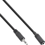 INLINE Klinken Adapterkabel 4pol, 2,5mm Stecker -> 4pol, 3,5mm Buchse, 2m