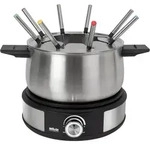 SILVA-HOMELINE PK-F 140 Fondue, 1400 W, 8 Gabeln, schwarz/inox