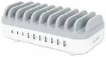 MANHATTAN 10-Port USB Power Delivery-Ladestation 120W wei&szlig;/grau