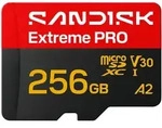 SANDISK Extreme PRO R250/W170 256GB, UHS-I, A2, Class 10