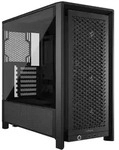 CORSAIR Frame 4000D RS Wood, schwarz/braun, Glasfenster