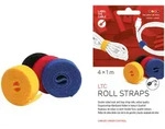 Label-The-Cable LTC Roll Strap, doppelseitige Klettbandrolle, 4x 1m farbig