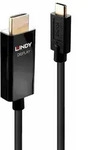 LINDY 1m USB Typ C an HDMI 4K60 Adapterkabel mit HDR