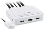 INLINE KVM Switch, 2-fach, HDMI, 4K, USB, mit Audio, integr, Kabel