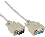 15er B-Pack INLINE Serielle Verl&auml;ngerung, 9pol ST/BU, vergossen, 10m