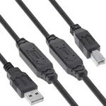 INLINE USB 2,0 Aktiv-Kabel, USB-A Stecker zu USB-B Stecker, 20m