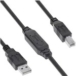 INLINE USB 2,0 Aktiv-Kabel, USB-A Stecker zu USB-B Stecker, 12,5m