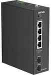 D-LINK DIS-100G Industrial Railmount Gigabit Switch, 4x RJ-45, 2x SFP, 120W PoE+