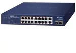 PLANET GSD Rackmount Gigabit Switch, 18x RJ-45, 2x SFP, 185W PoE+
