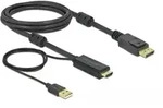 DELOCK HDMI zu DisplayPort Kabel 4K 30Hz 2m