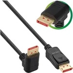 INLINE DisplayPort 1,4 Kabel, 8K4K, nach unten gewinkelt, schwarz/gold, 1m