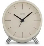 HAMA Funkwecker "Flores", analog, ohne Ticken, Grau/Beige