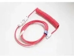 DUCKY Premicord Spiralkabel USB-C auf USB-A, 1.8m, Apple Red rot