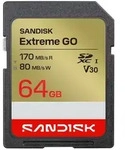 SANDISK Extreme GO R170/W80 SDXC 64GB, UHS-I, Class 10