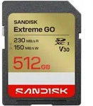 SANDISK Extreme GO R230/W150 SDXC 512GB, UHS-I, Class 10