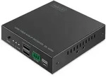 DIGITUS HDMI Fiber Receiver f&uuml;r DS-55348 4K/60Hz, 40 km/300 m, IP 1G, Schwarz