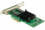 INTER-TECH Argus ST-7238 LAN-Adapter, 4x RJ-45, PCIe 2.0 x4