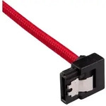 CORSAIR Premium Sleeved SATA Data Cable Set with 90&oslash; Connectors, Red, 30cm