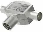 HAMA Antennen-Verteiler, Koax-Kupplung- 2 Koax-Stecker