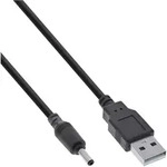INLINE USB DC Stromadapterkabel, USB A Stecker zu DC 3,5x1,35mm 3m
