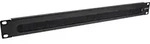 INLINE 19" Kabel Durchf&uuml;hrungsplatte mit B&uuml;rste, 1HE, RAL 9005 schwarz
