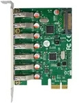 INLINE Schnittstellenkarte, 7x USB-A 3,2 Gen,1, PCIe, SATA Strom, VL805