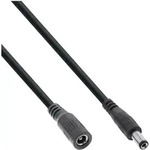 INLINE DC Verl&auml;ngerungskabel, DC Stecker/Buchse 5,5x2,5mm, AWG 18, schwarz 3m