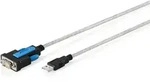 DIGITUS USB auf DB9 RS232 Kabel mit FT232RNL Chipsatz Transparenter PVC Mantel, 1.8 m