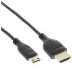 INLINE HDMI Kabel, HDMI-High Speed mit Ethernet, Stecker/Stecker, schwarz, 1m