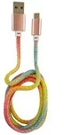 LC-Power LC-C-USB-MICRO-1M-3 USB A zu Micro-USB Kabel, Regenbogen-Glitzer, 1m