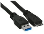 INLINE USB 3,0 Kabel, A an Micro B, schwarz, 1m