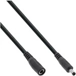 INLINE DC Verl&auml;ngerungskabel, DC Stecker/Buchse 4,0x1,7mm, AWG 18, schwarz 2m