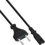 INLINE Netzkabel, Netzstecker auf Euro 8 C7 Stecker, 0,50m