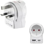HAMA Reiseadapter EU/UK 20W wei&szlig;