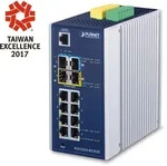 PLANET IGS-5225 Industrial Railmount Gigabit Managed Switch, 8x RJ-45, 2x SFP+, 2x