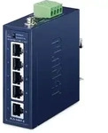 PLANET IGS-500T-E Industrial Railmount Gigabit Switch, 5x RJ-45