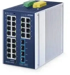 PLANET IGS-4215 Industrial Railmount Gigabit Managed Switch, 24x RJ-45, 4x SFP+