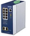 PLANET IGS-4215 Industrial Railmount Gigabit Managed Switch, 8x RJ-45, 2x SFP, 240W