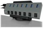 ICY BOX USB-Hub- und Steckdosenleisten-Halterung mit Kabelmanagment