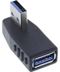 INLINE USB 3,2 Gen,1 Adapter, Stecker A auf Buchse A, gewinkelt 270&deg; horizontal