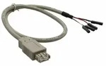 INLINE USB 2,0 Adapterkabel, Buchse A auf Pfostenanschluss, 0,4m