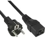 INLINE Netzkabel 16A, Schutzkontakt gerade/IEC320/C19 1m