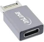 INLINE USB 3,2 Adapter, intern USB-E Frontpanel Stecker zu USB-C Buchse