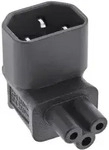 INLINE Netzadapter IEC 60320 C14 / C5, oben/unten gewinkelt, 3pol, Kaltger&auml;te